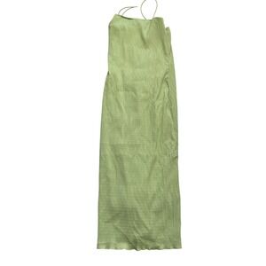 Wild Fable Dress Womens XS Green Crinkle‎ Pleated Lined Spaghetti Strap Slip